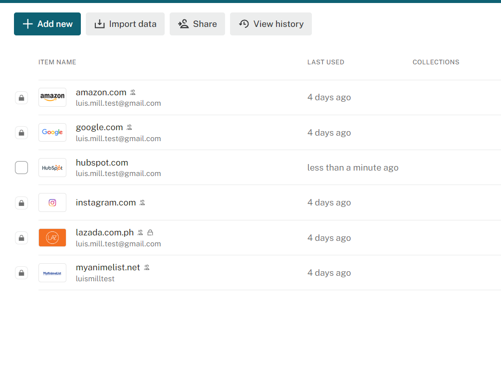 Dashlane password vault.