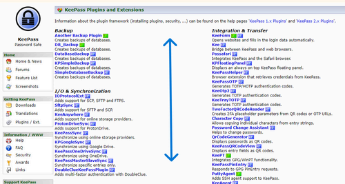 A few KeePass plugins.