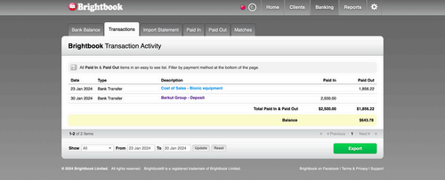 Keep an eye on what’s going in and out of your accounts with Brightbook.