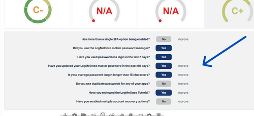 Suggested measures to improve security for LogMeOnce.