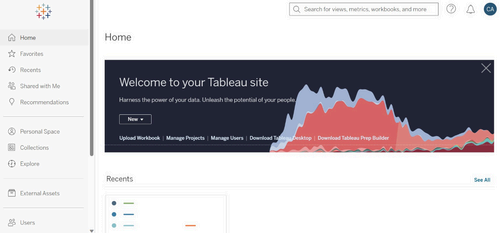 Tableau’s user interface.