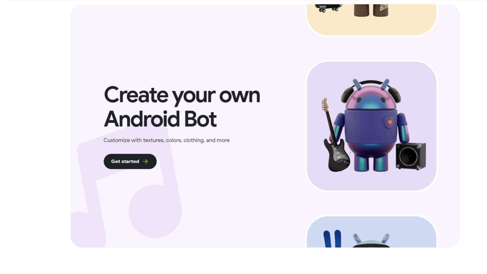 Google Bot Builder home screen