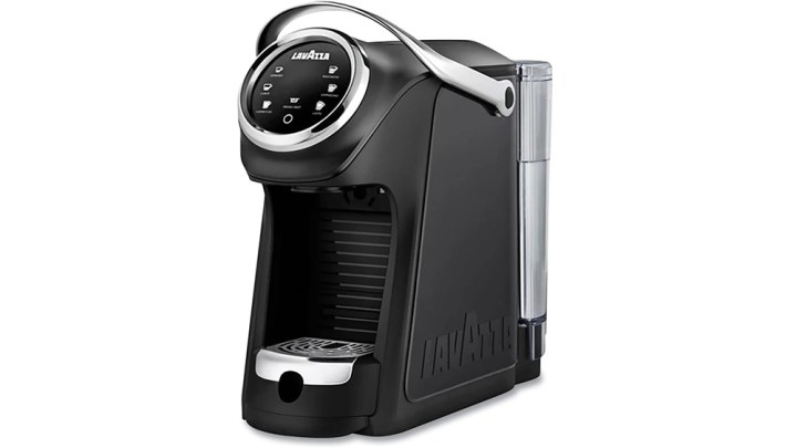 The Lavazza coffee maker on a white background.