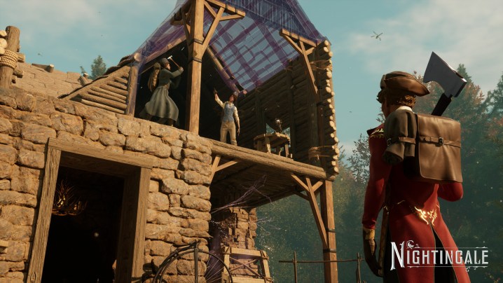 Players build a house in Nightingale.