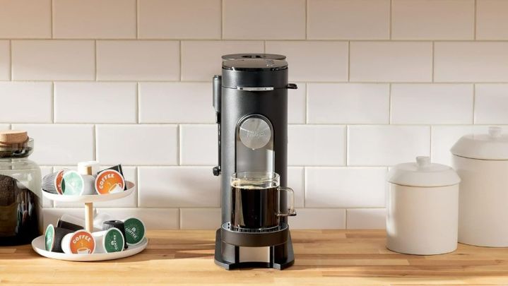 The Ninja coffee maker in a kitchen.