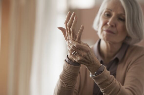 Woman rubbing her hands