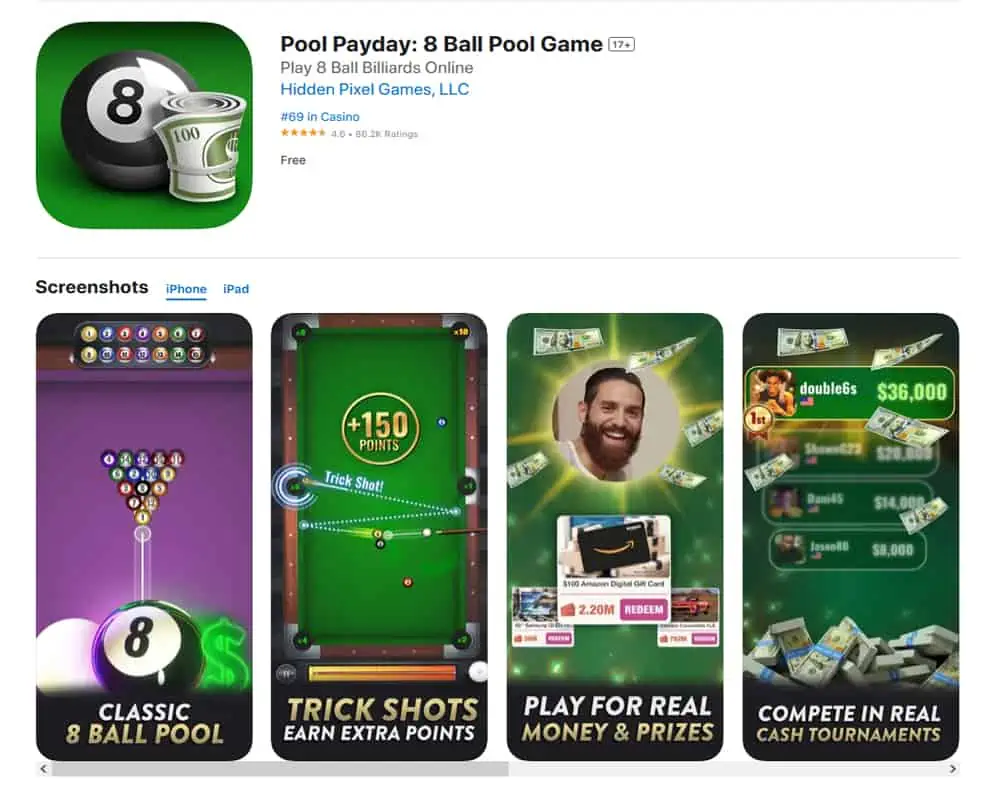 Pool Payday app