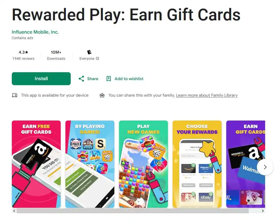 Rewarded Play app