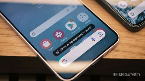 Samsung Galaxy S24 Circle to Search prompt