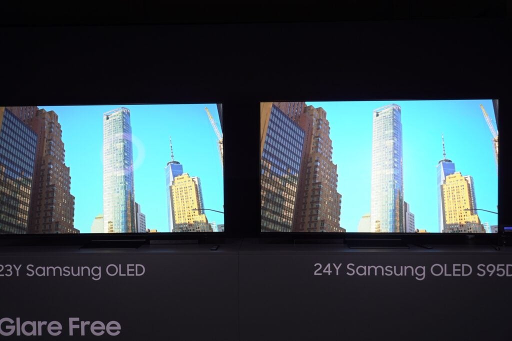 Samsung Glare Free OLED demo buildings