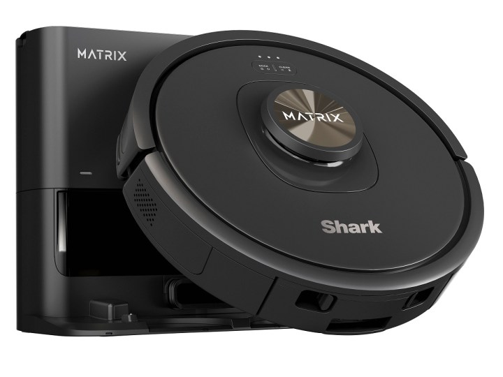 The Shark Matrix RV2320S self-emptying robot vacuum on a white background.