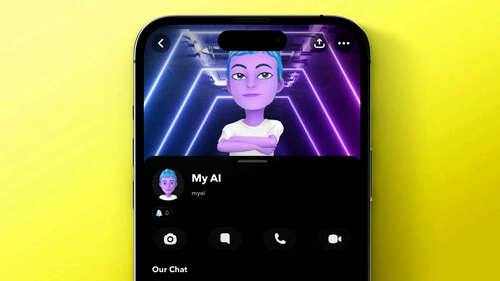 Snapchat My AI on an iPhone 14 Pro