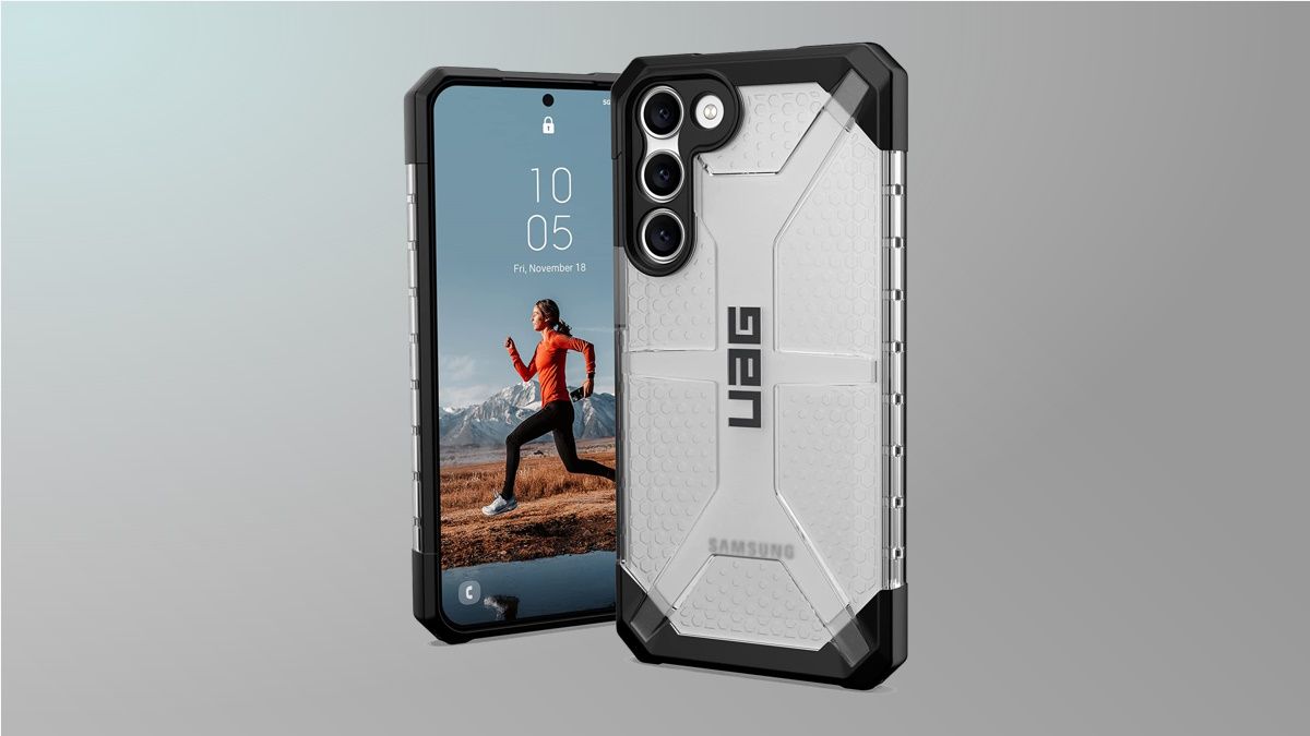 Urban Armor Gear Plasma case on grey background