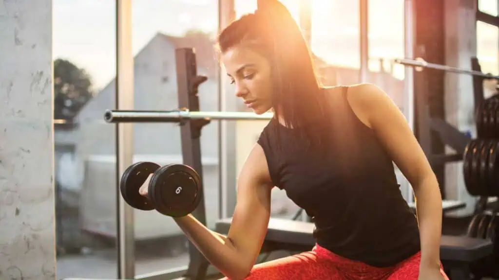 Woman exercising