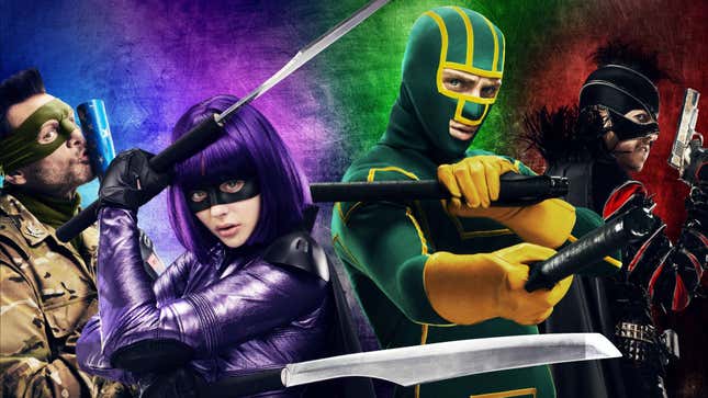 Poster for Kick-Ass 2 featuring the main cast.