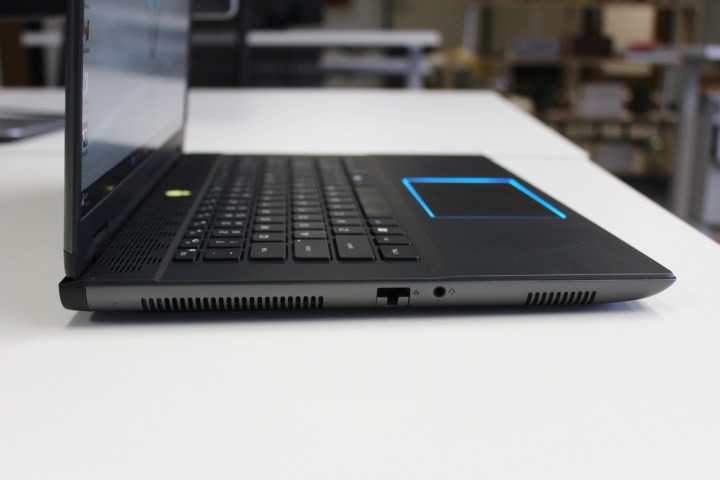 The side ports of the Alienware m16 R2.