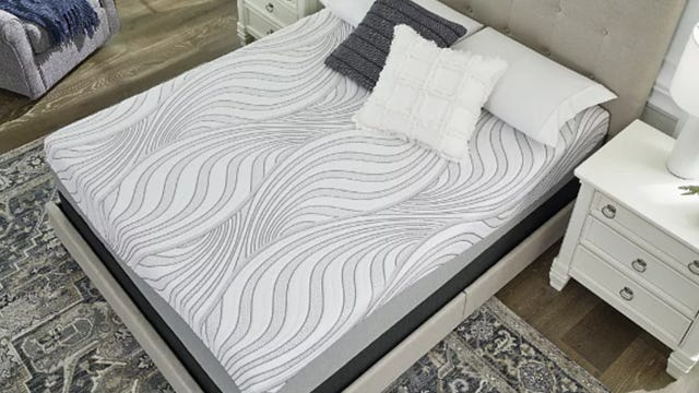 Memory Foam Mattress with standard frame and headboard