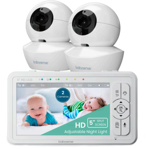 Babysense 5inch HD Split-Screen Baby Monitor