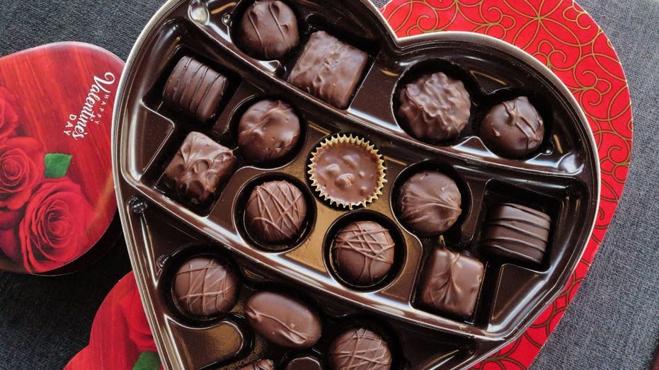 heart-shaped box of chocolates