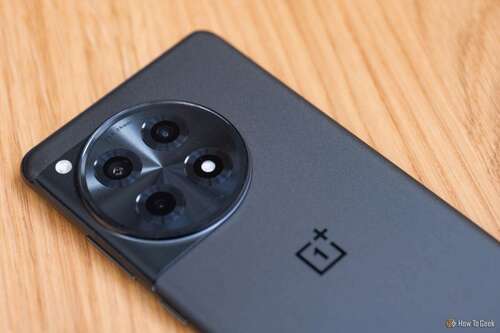 Close up of the rear camera of the OnePlus12R