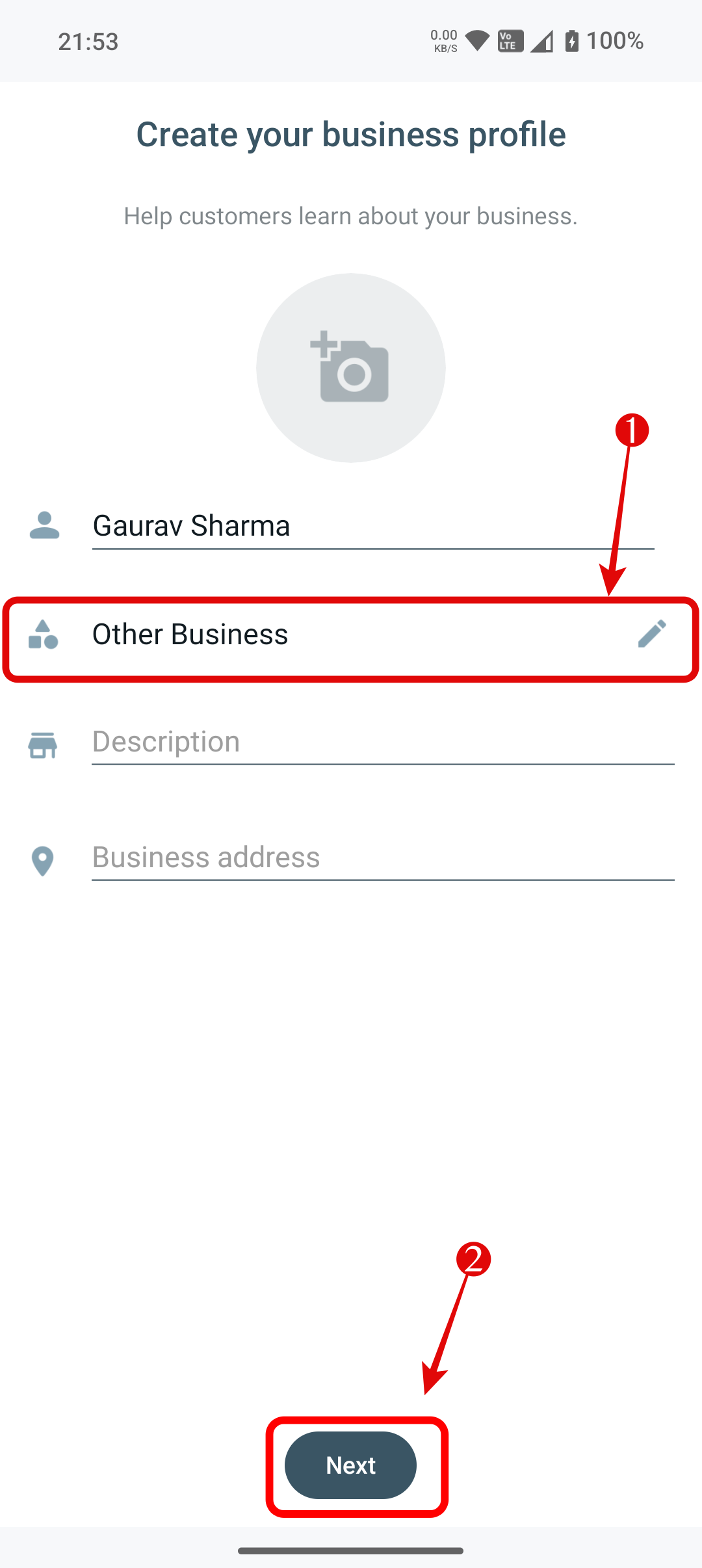 Create Your WhatsApp Business Profile, and set the Category to Other Business.