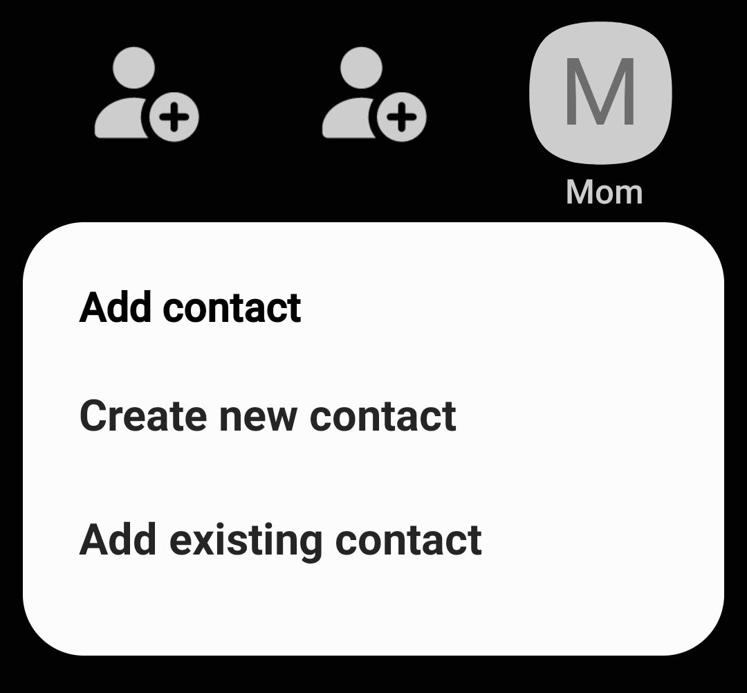 Creating favorite contacts in Samsung Easy Mode