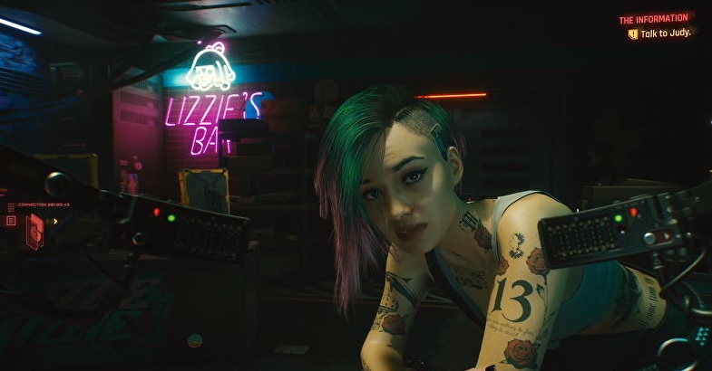 Judy is a character in Cyberpunk 2077. The game let players pick the main character's genitals.