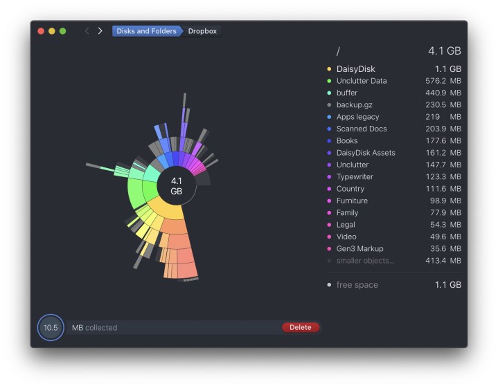 Daisy Disk scanning storage