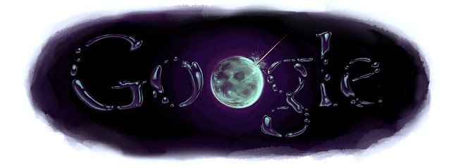 Google Doodle for the discovery of water on the Moon in 2009.