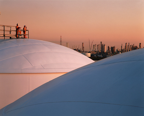 Domes at Oil Refinery