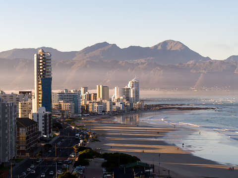 Early morning shot over Strand Beach near Cape Town.