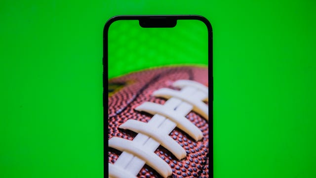 NFL football on a mobile device