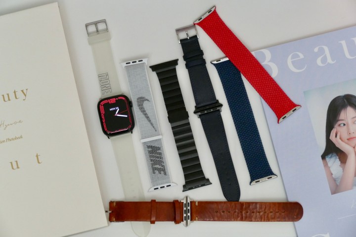 A collection of Apple Watch bands.