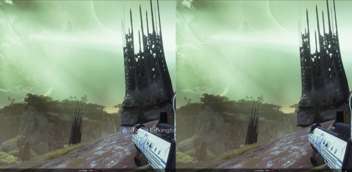 FXAA comparison in Destiny 2.