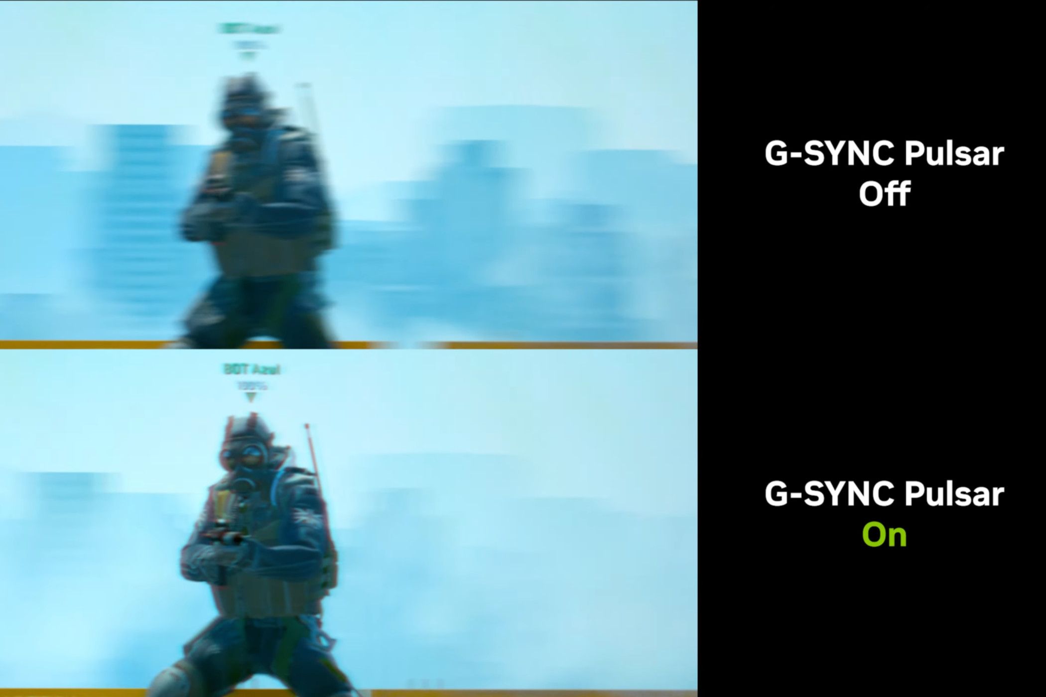 NVIDIA G-Sync Pulsar demonstration.