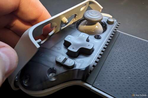 GameSir Mobile Controller faceplate removed to show interchangeable thumbstick