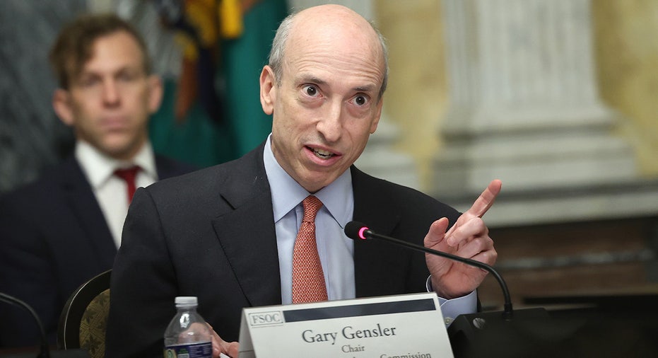 SEC Chairman Gary Gensler participates in a meeting of the Financial Stability Oversight Council at the U.S. Treasury on July 28, 2023 in Washington, DC. The council met to deliver an update on the Council’s Climate-related Financial Risk Committee and spoke on the transition from LIBOR. (Photo by Kevin Dietsch/Getty Images)