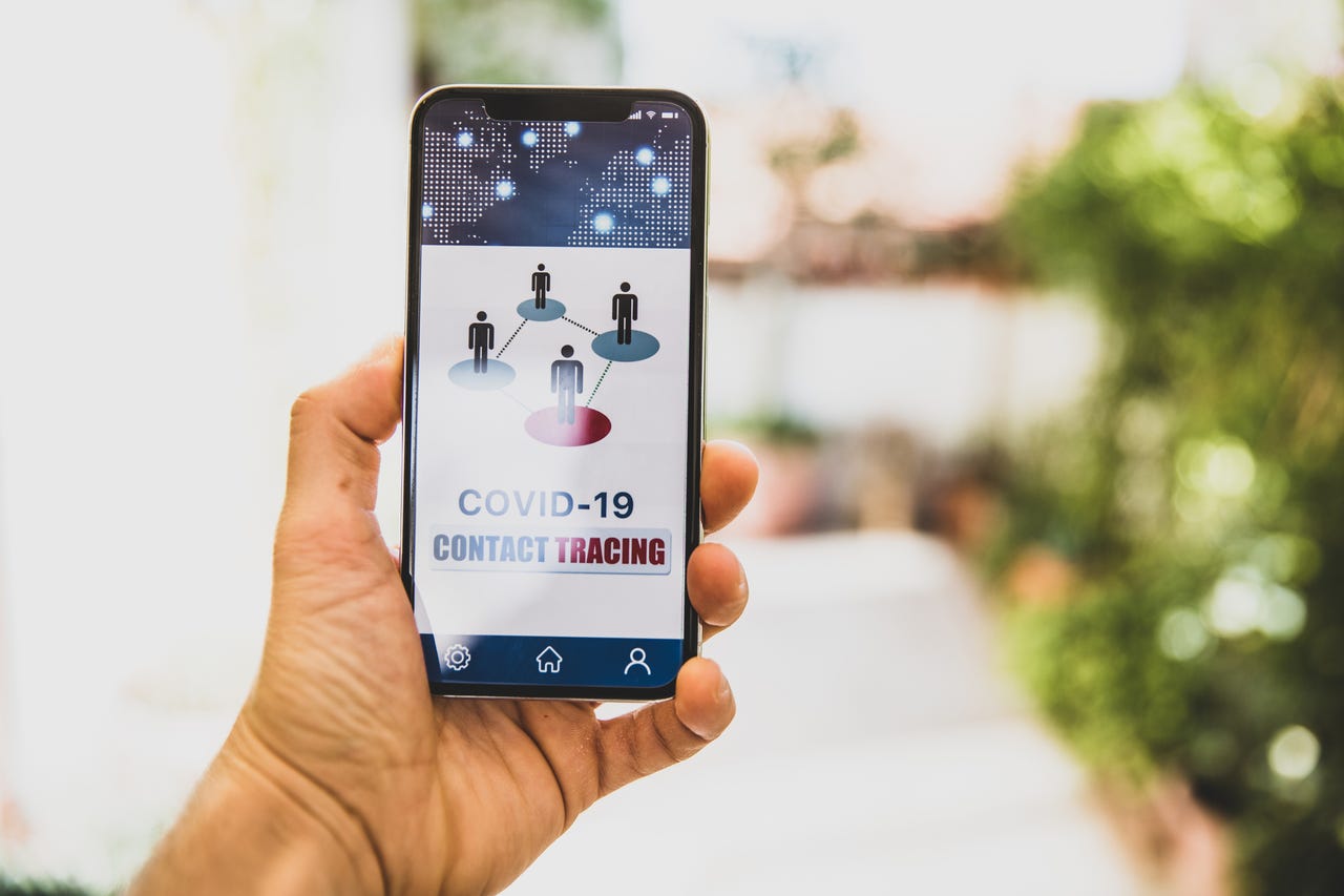 COVID-19 Contact Tracing app on phone