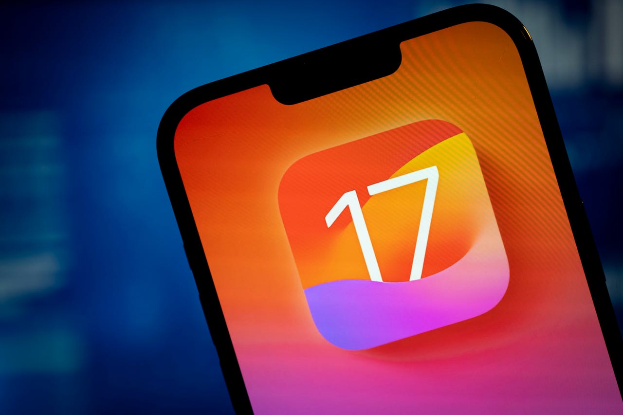 iOS 17 logo on phone