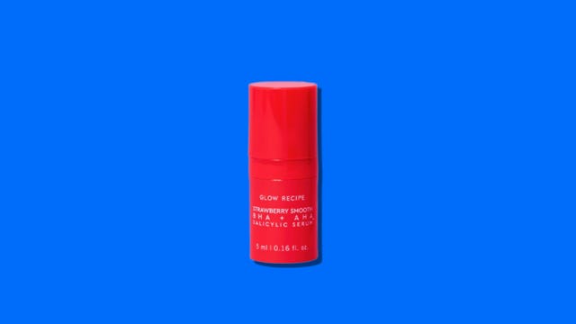 glow recipe strawberry serum in a red container