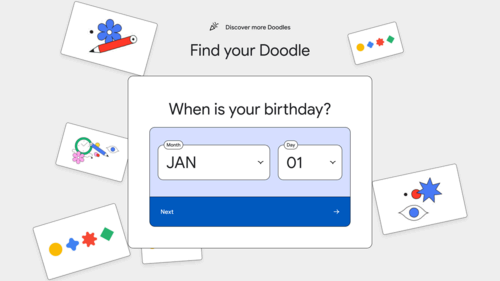 Google Doodles 'Find Your Doodle' feature.