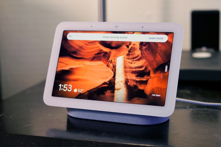 Google Nest Hub 2nd Gen on table.