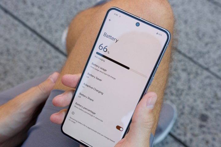 Battery settings on the Google Pixel 8 Pro.