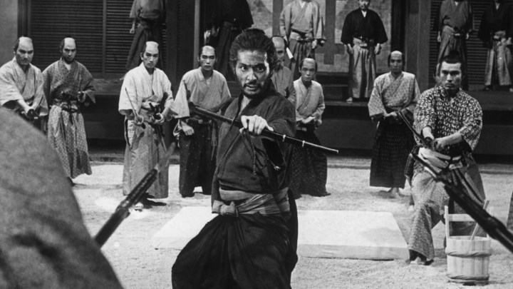 Tatsuya Nakadai holding his katana in Harakiri (1962)