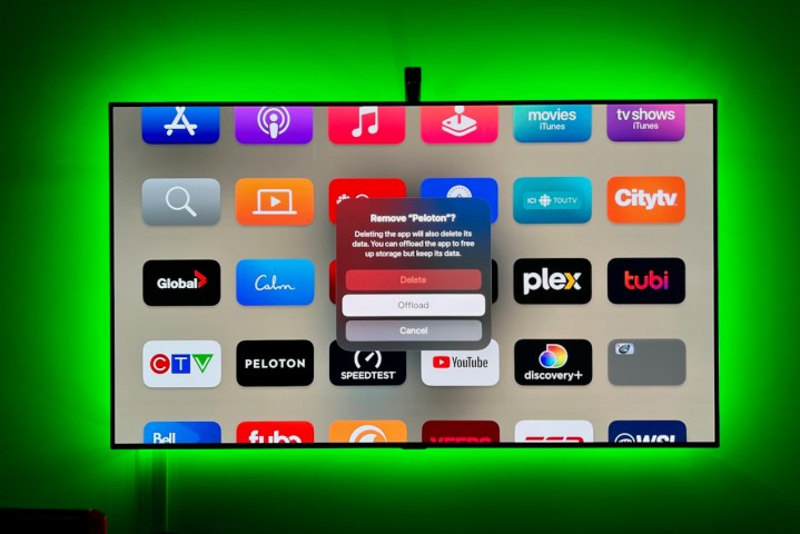 How to delete apps from Apple TV.