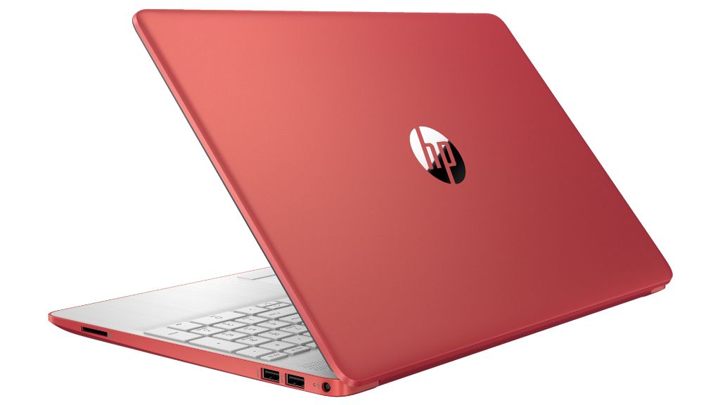 HP Pavilion 15 2022 laptop, shown in angled back view