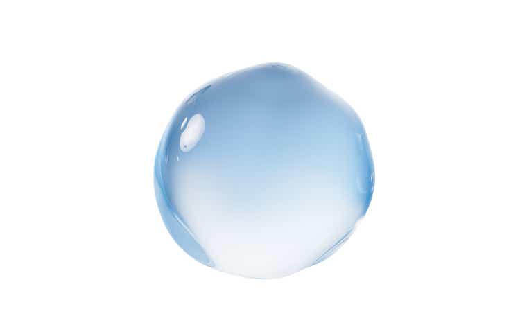 Soft water drop sphere, 3d rendering.