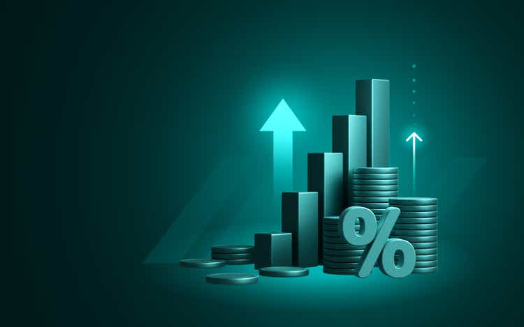 Wealth money profit strategy graph success financial business on economy 3d background of finance investment cash currency earning concept or growth arrow increase economic stock market global target.