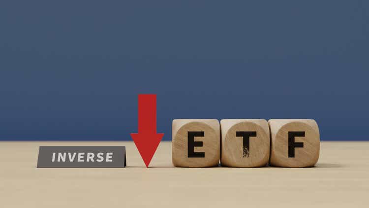 Background of introducing Inverse ETF, 3d rendering