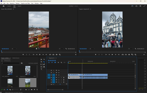 Adobe Premiere video editing